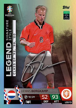 Dennis Bergkamp Netherlands Topps Match Attax EURO 2024 Legend Signature Style #LSS13